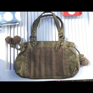 Isabella Fiore green tassel handbag